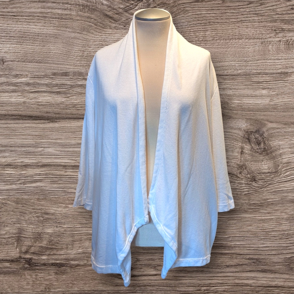 Lou & Grey White Women's Open Front Shrug